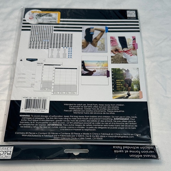 The Happy Planner Fitness Sticker Pack - Black, White, Pink - Picture 1 of 2